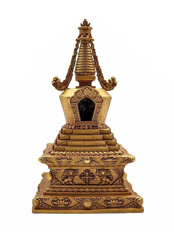 Stupa bouddhiste de 13 cm