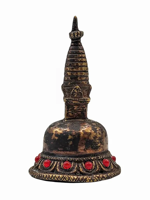 Stûpa bouddhiste avec finition antique