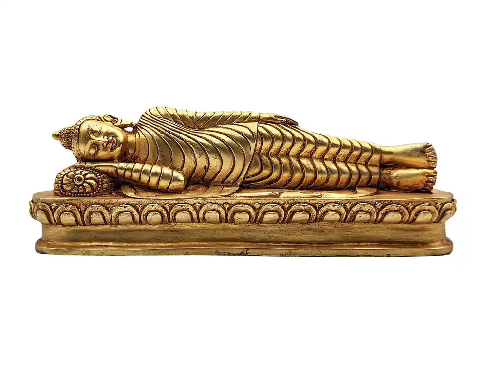 Statue de Bouddha Vajrayana – Chef-d’œuvre en cuivre plaqué or