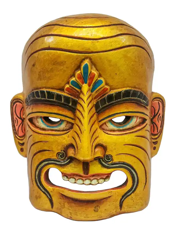 Masque tribal mural en bois fabriqué à la main