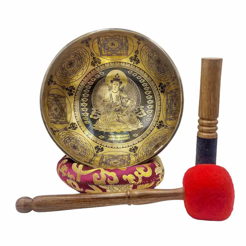 Bol chantant Vajrasattva en sept métaux de bronze