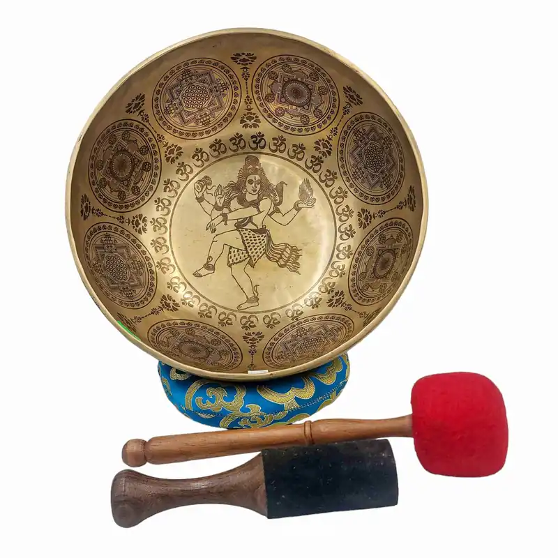 Bol chantant Shiva dansant en sept bronzes