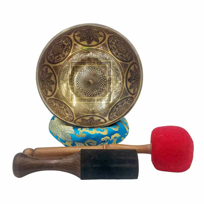 Bol chantant – Sept bronzes avec mandala