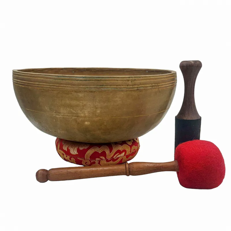 Bol chantant Jambati – Sept métaux bronze, finition antique