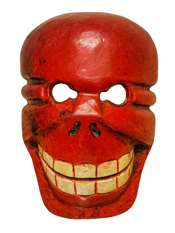Masque Citipati en bois de peuplier
