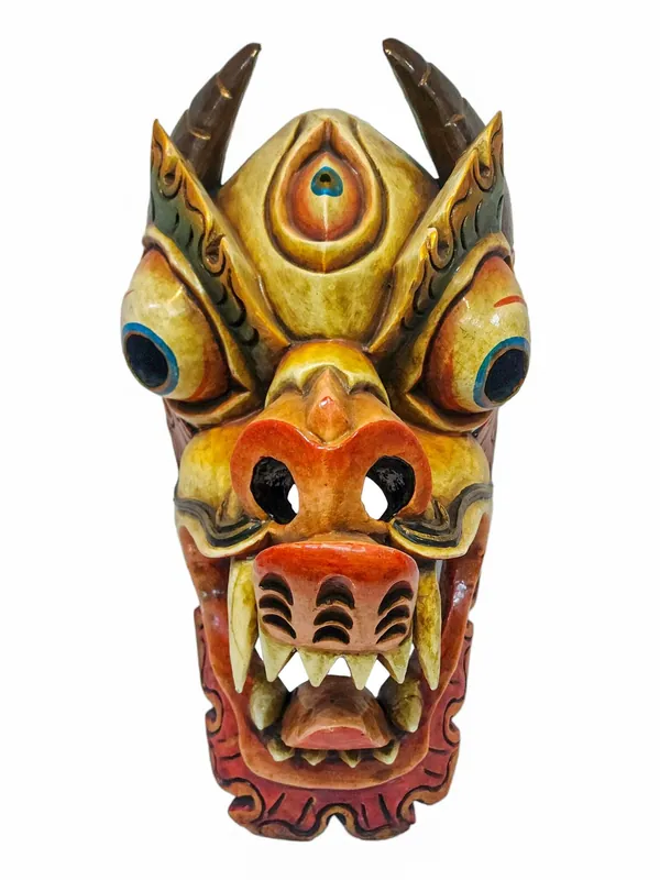 Masque en bois de dragon – Symbole de pouvoir et de sagesse