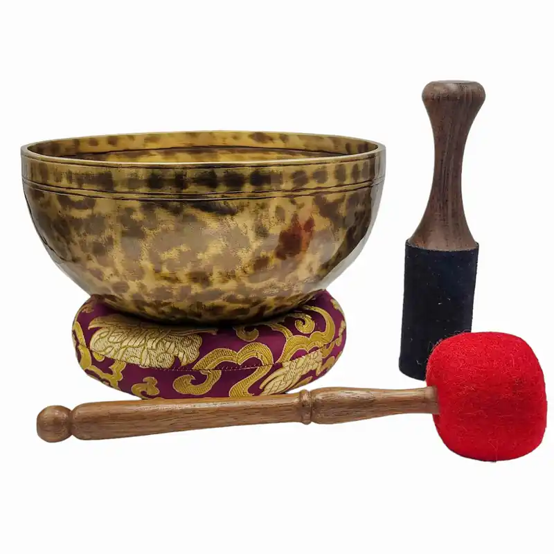 Sept bols chantants en bronze de 22 cm
