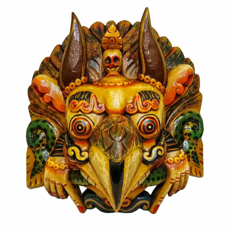 Masque en bois de Garuda – Protecteur divin de l’aigle