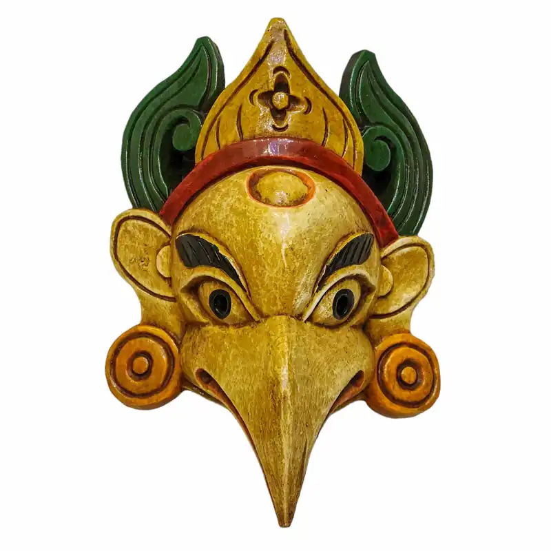 Masque en bois de Garuda – Protecteur en bois de peuplier