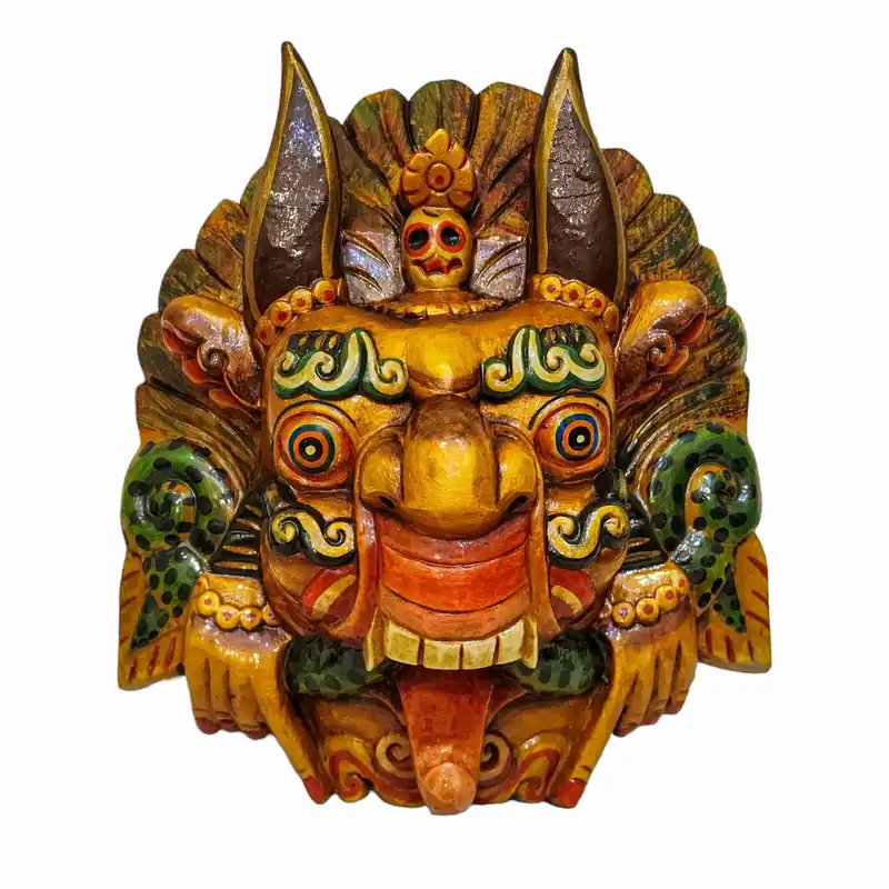 Masque en bois Cheppu du Dieu de la Productivité