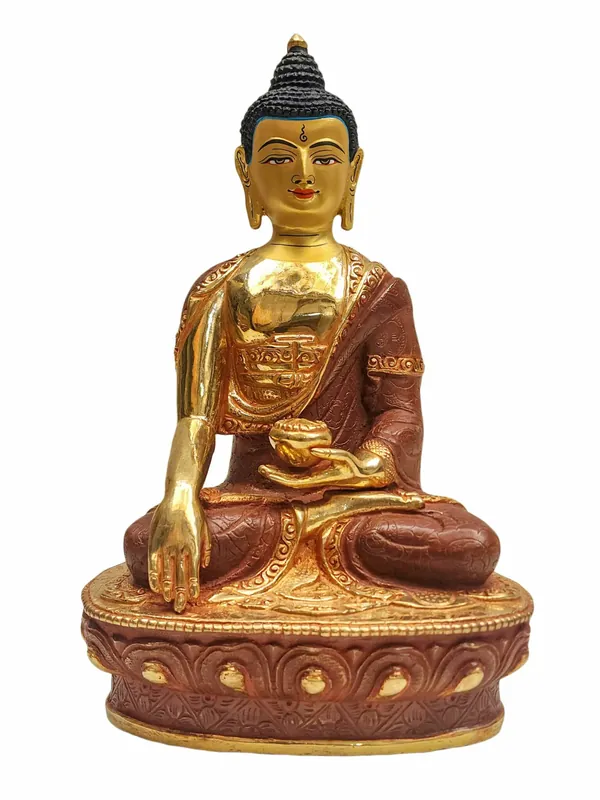 Statue de Shakyamuni Bouddha – Cuivre doré