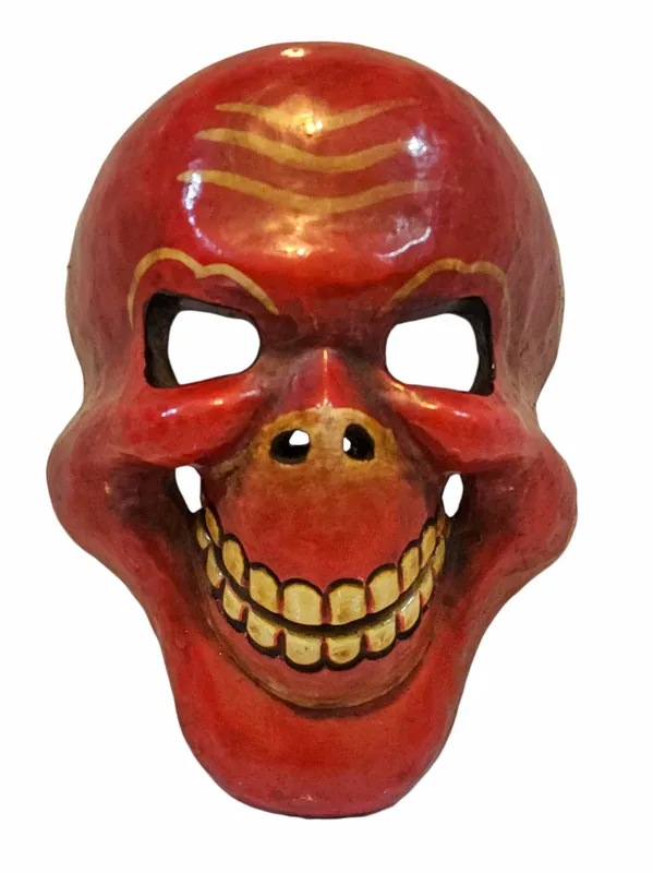 Masque Citipati en bois de peuplier
