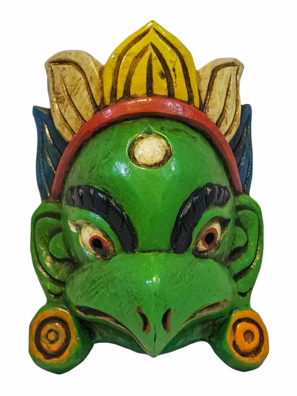 Masque de Garuda : Gardien en bois de peuplier fait main