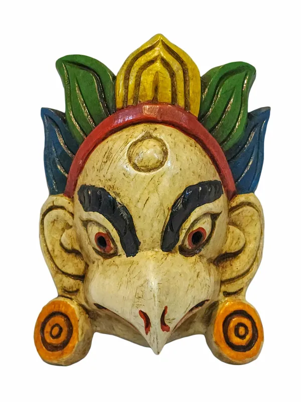 Masque en bois de Garuda, suspension murale, en bois de peuplier
