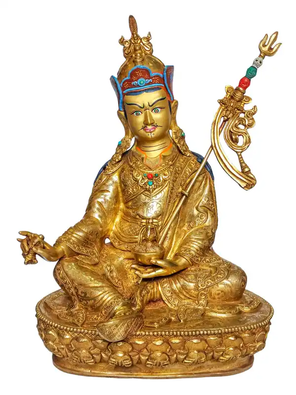 Statue en cuivre de Padmasambhava – Incarnant la sagesse intemporelle et la résilience