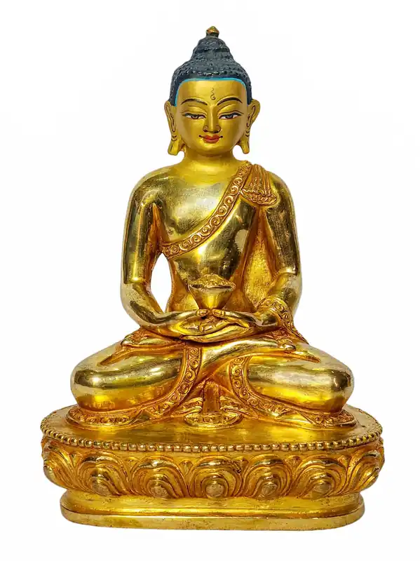 Statue en cuivre d’Amitabha Bouddha – Symbole de la Lumière et de la Compassion infinies