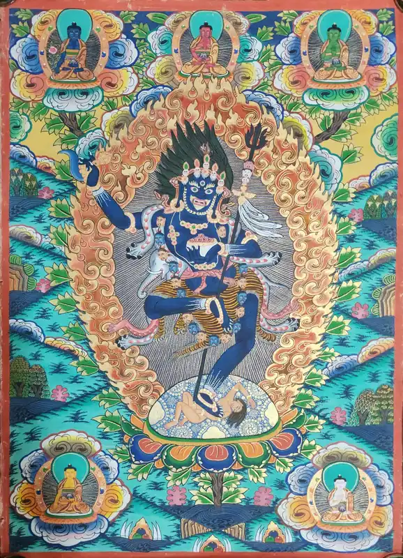 Peinture de la Yogini Nairatmya sur toile de coton