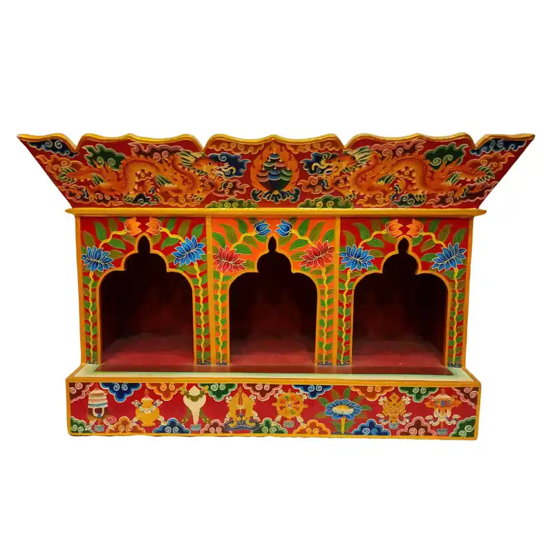 Socle en bois Chesum pour trois statues