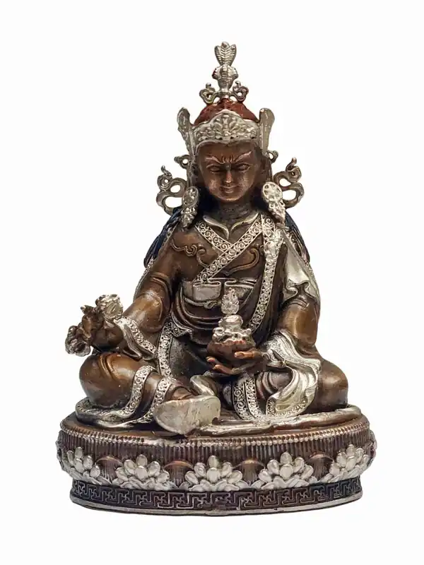 Statue miniature en cuivre de Padmasambhava – Sagesse intemporelle