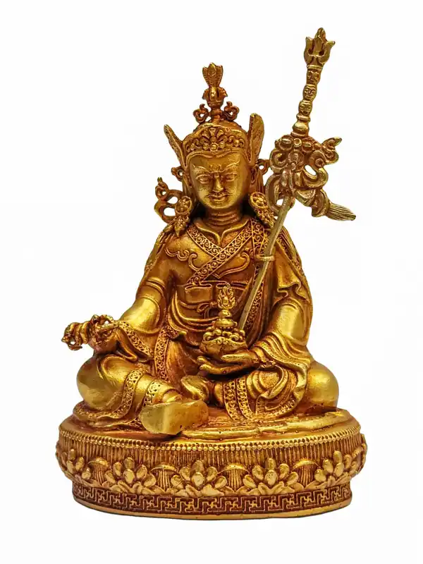 Statue miniature en cuivre de Padmasambhava – Incarnant la sagesse intemporelle du Maître né du Lotus