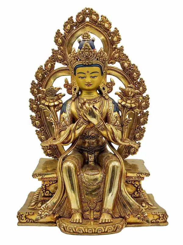 Statue de cuivre de Maitreya Bouddha – Étreindre l’amour et la compassion