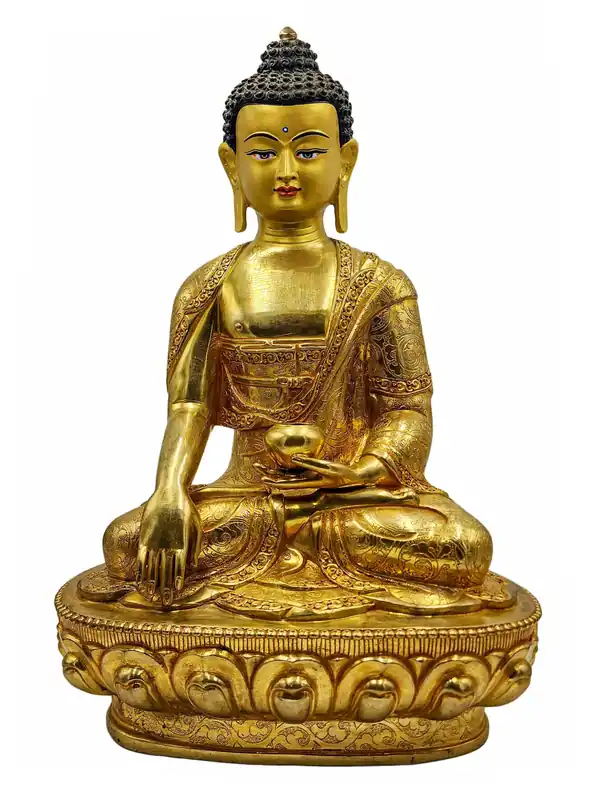Statue en cuivre de Shakyamuni Bouddha – L’Éveillé, 33 cm