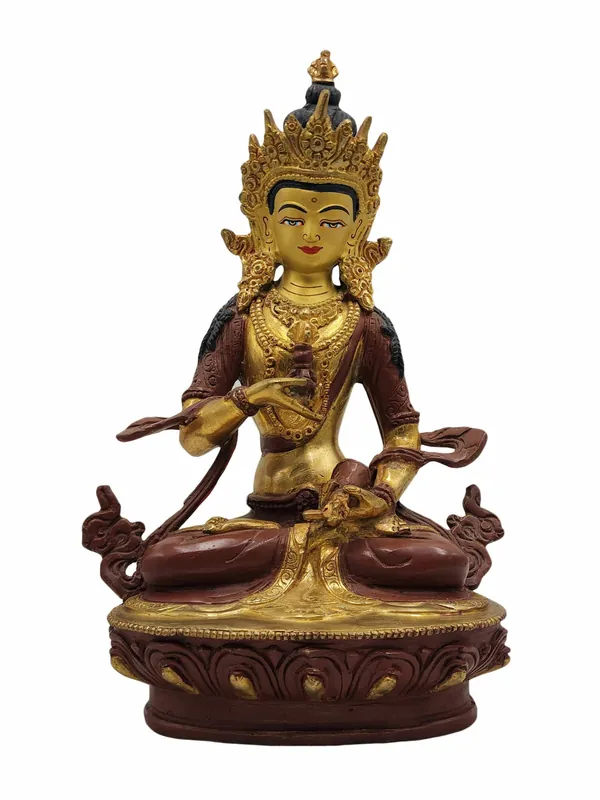 Statue en cuivre de Vajrasattva avec plaquage d’or
