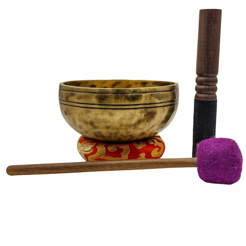 Bol chantant Jhumka Tiger – Sept métaux en bronze