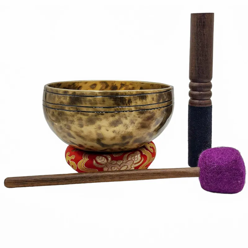 Bol chantant Jambati en métal bronze sept fois
