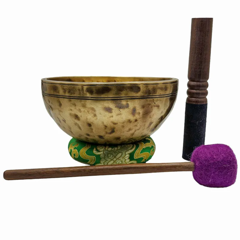Bol chantant Jambati sept en bronze finition antique