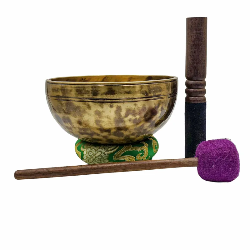 Bol chantant Jambati en sept métaux de bronze