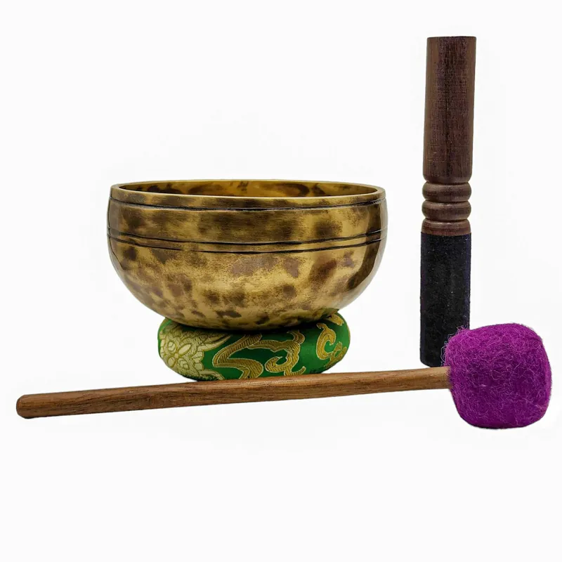 Bol chantant Jambati en bronze antique à sept