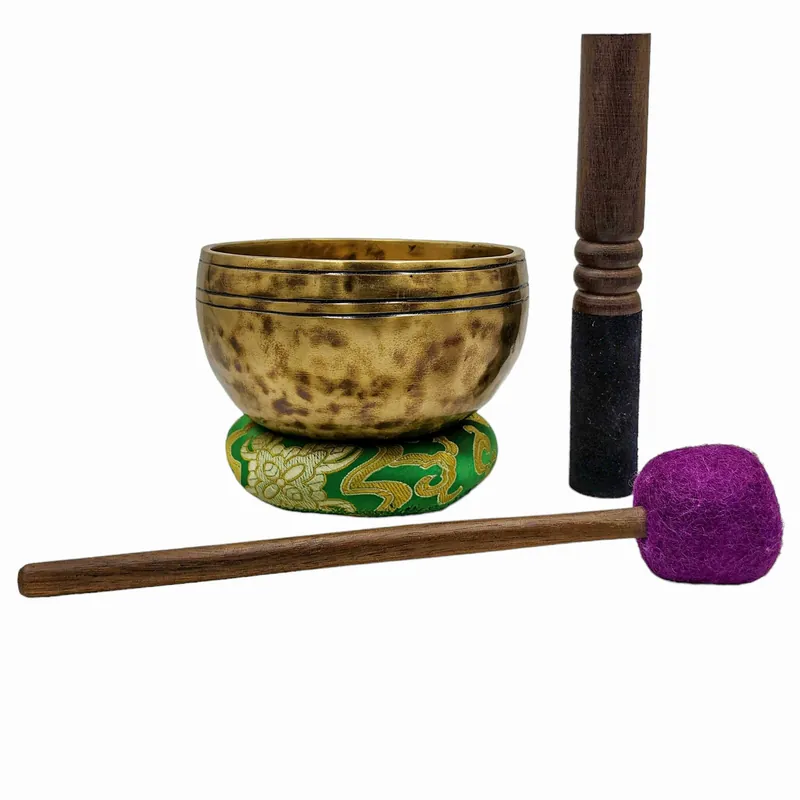 Bol chantant Jambati en sept métaux de bronze