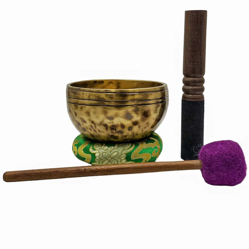 Bol chantant Jambati en sept métaux de bronze
