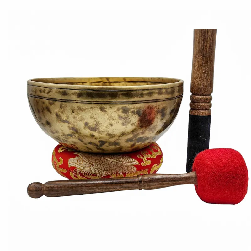Bol chantant Jambati – Sept métaux en bronze, finition antique