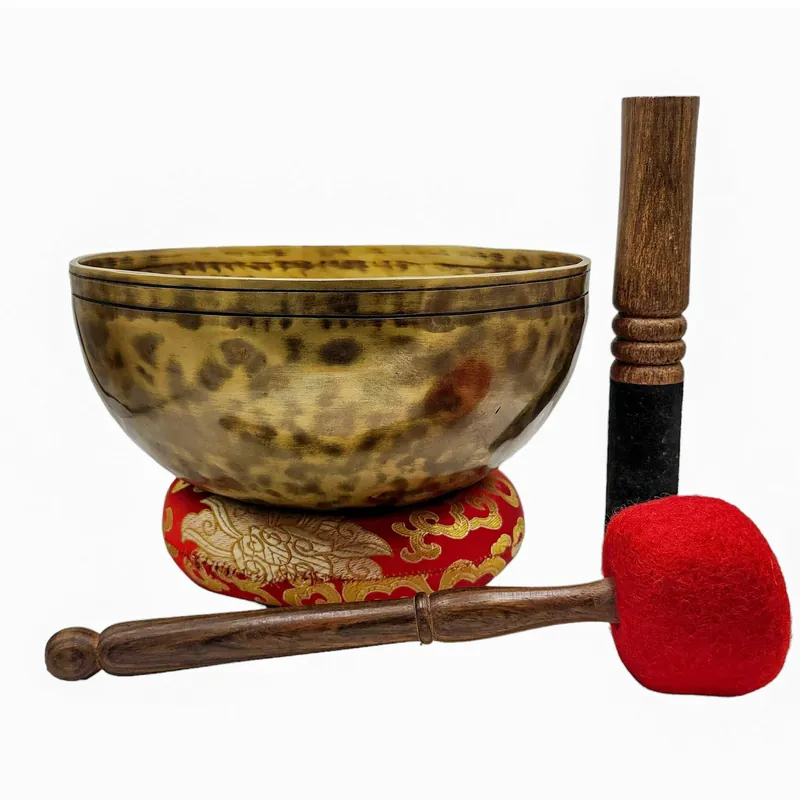 Bol chantant Jambati en métal bronze septuple