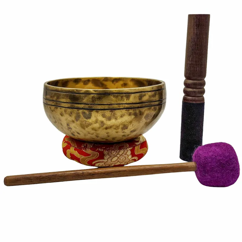 Bol chantant Jambati en sept métaux de bronze