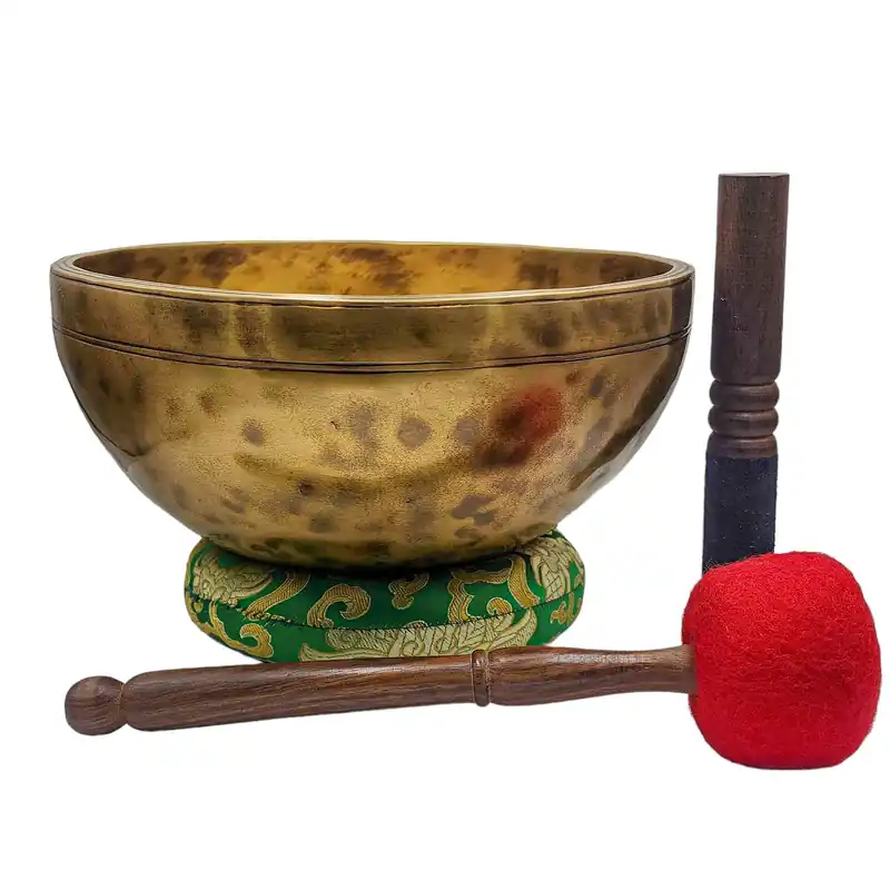 Bol chantant Jambati en métal bronze sept
