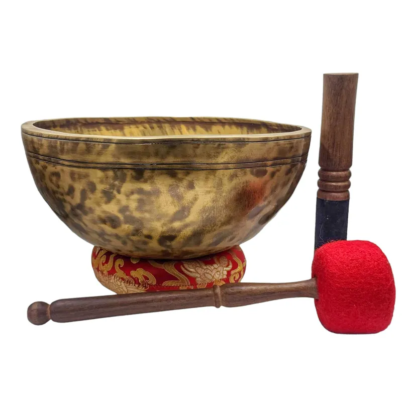 Bol chantant Jambati – Battu à la main en sept métaux de bronze