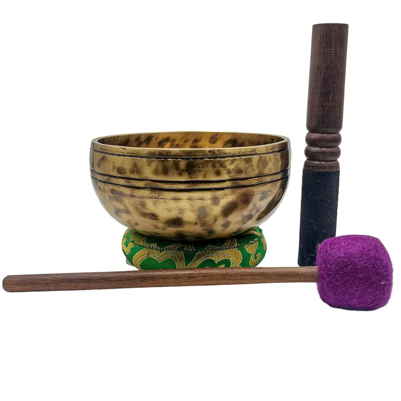Bol chantant Jhumka Tiger – Sept métaux en bronze