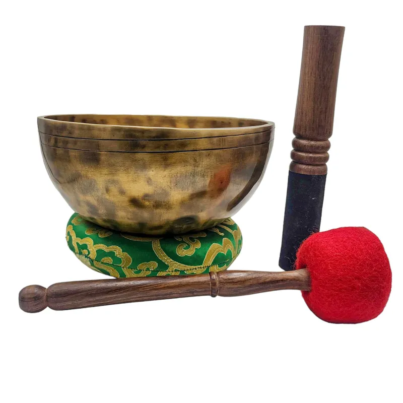 Bol chantant Jhumka Tiger, en sept métaux de bronze