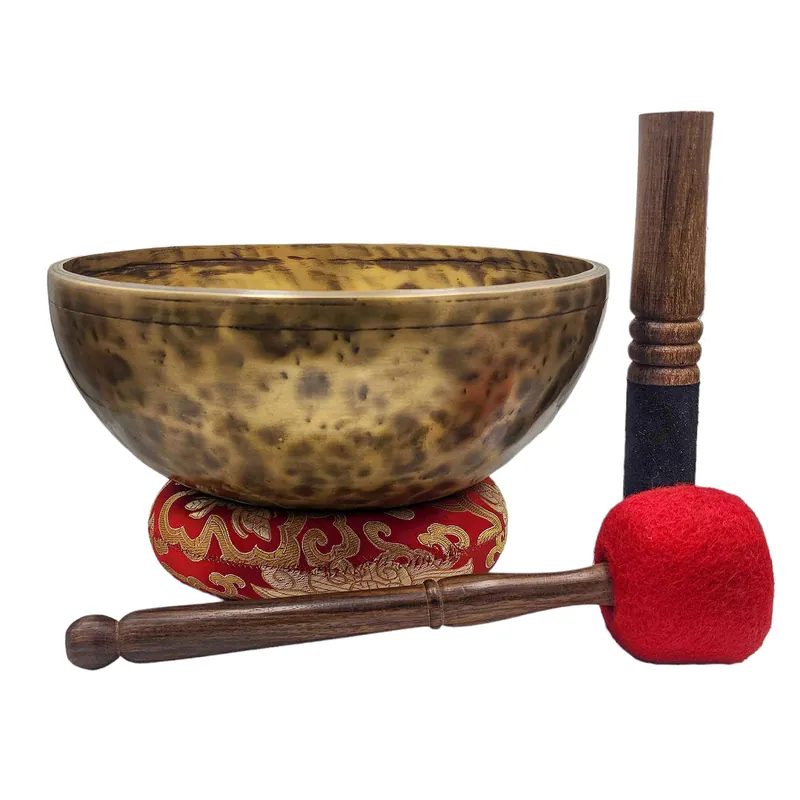 Bol chantant Jhumka Tigre – Sept métaux en bronze