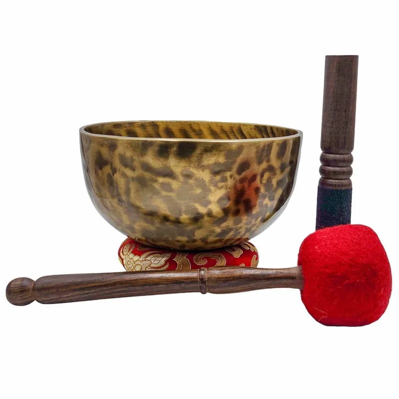 Bol chantant Jambati en métal bronze antique à sept finitions