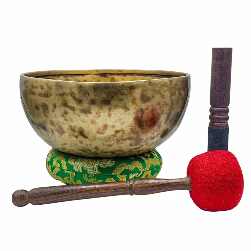 Bol chantant Jambati – Sept éléments en bronze, fait main