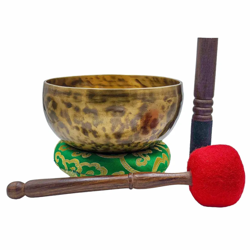 Bol chantant Jambati en métal bronze sept