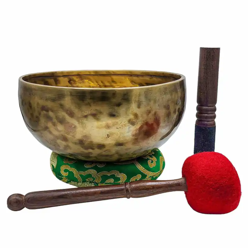 Bol chantant Jambati en sept métaux de bronze
