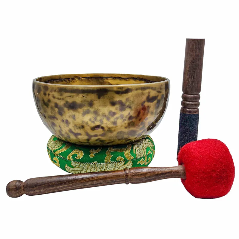 Bol chantant Jambati en sept métaux de bronze