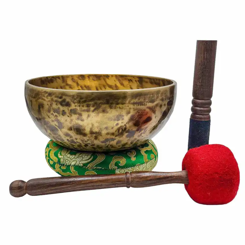Bol chantant Jambati en métal bronze septuple