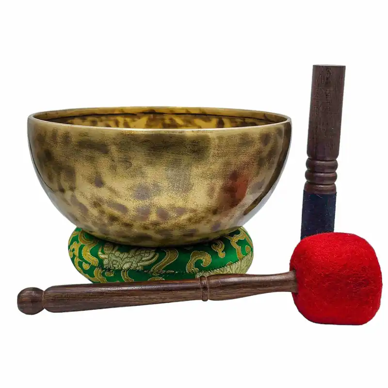 Bol chantant Jambati en sept métaux de bronze