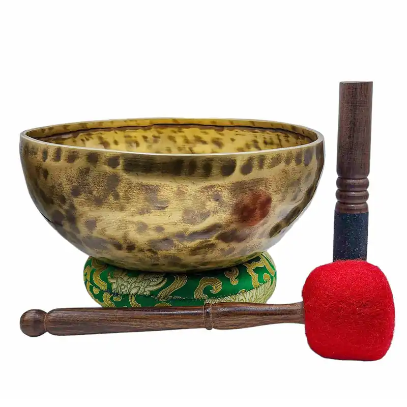 Bol chantant Jambati – Finition antique, sept bronze